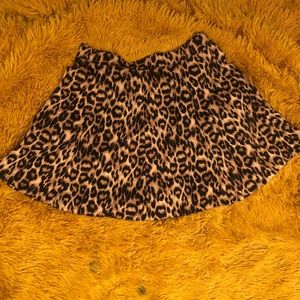 Animal print flare skirt